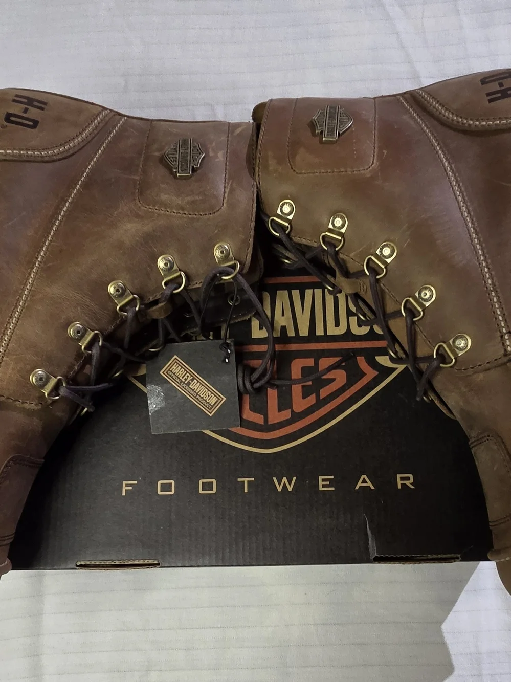 Harley-Davidson Men's Hagerman Brown Leather Motorcycle Biker Ankle Boots NEW